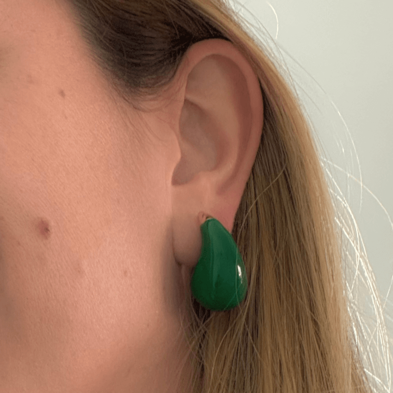 teardrop earrings, teardrop earring, tear drop earring, tear drop earrings, Painting with Acrylic Enamel, Large Drop Earring