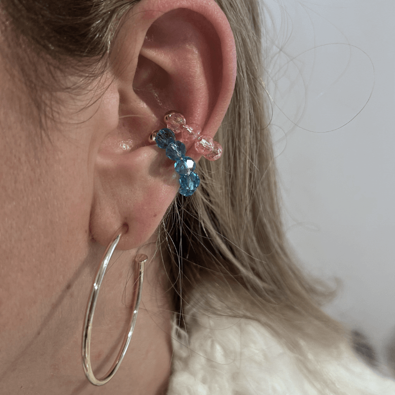 ear cuff earring, cuff earring, crystal cuff earring, ear cuff, 