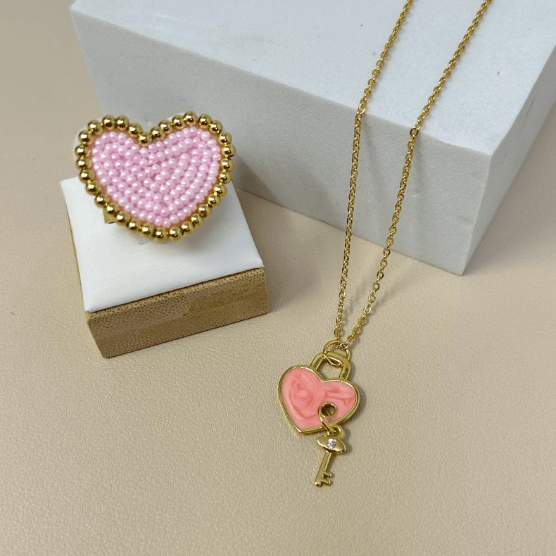 Handmade Heart Beads Colors Rings for Women