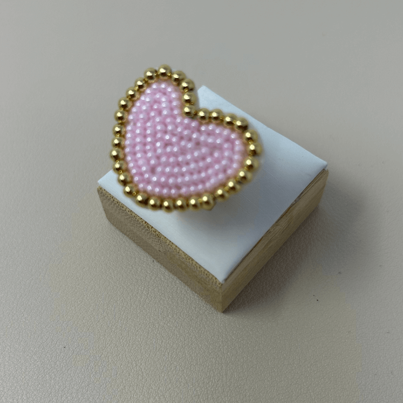 Handmade Heart Beads Colors Rings for Women